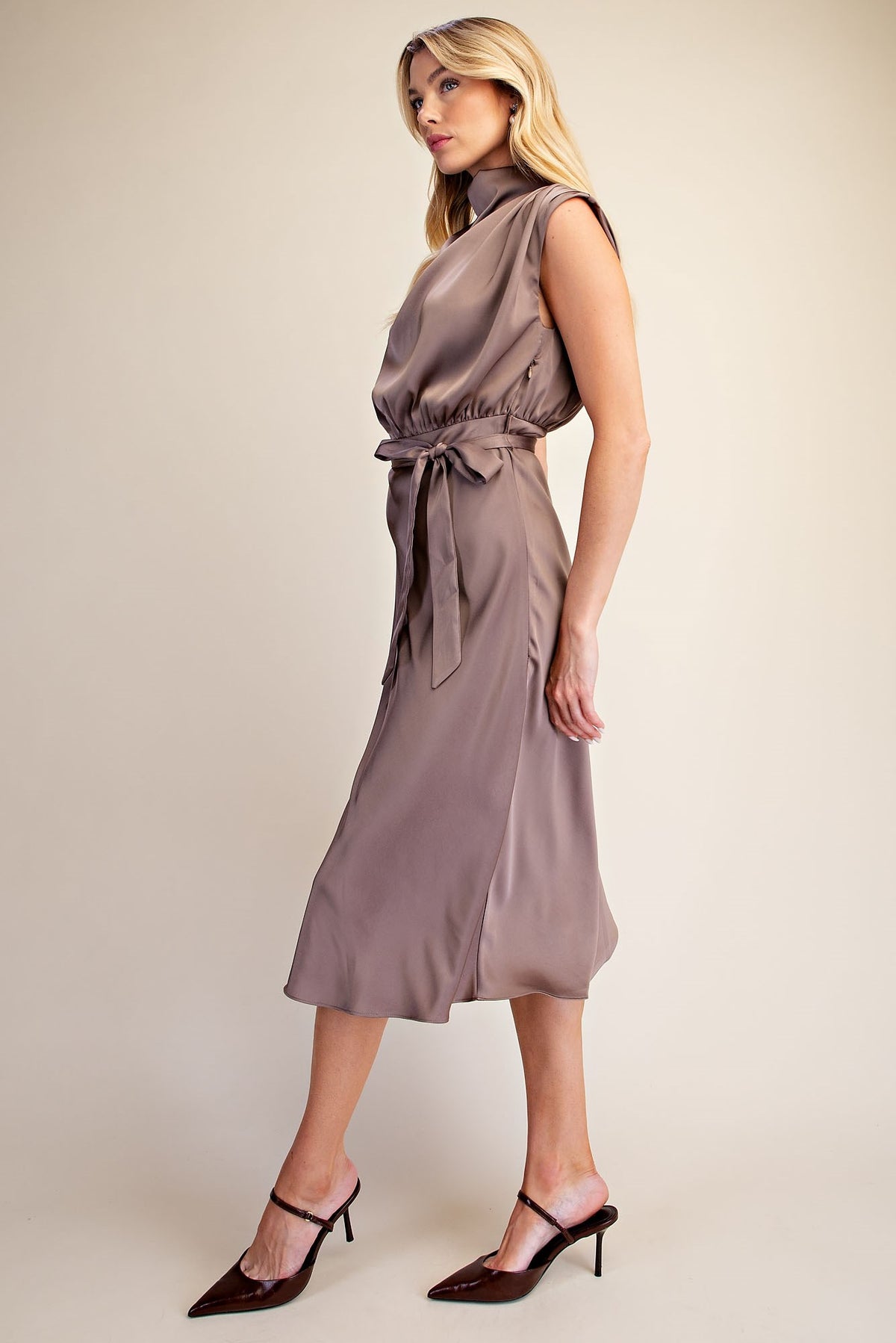 GLAM DRESS BROWN