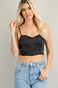 GLAM CROP TOP BLK214605