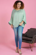 GLAM BLOUSE 3/4 MINT218814