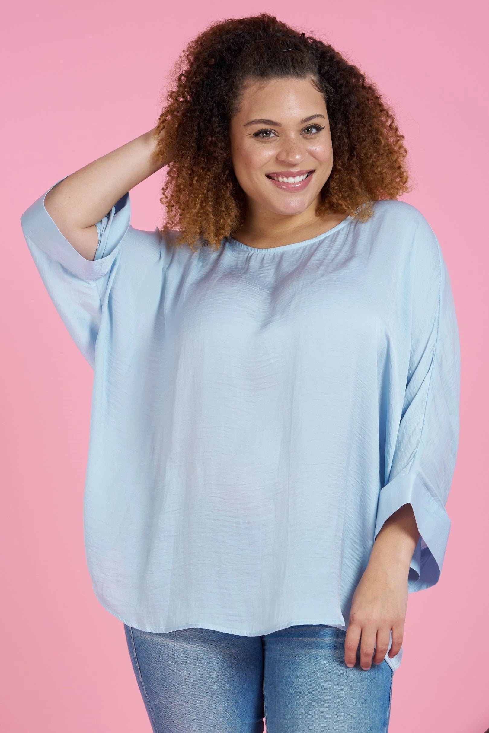 GLAM BLOUSE 3/4 SKY218815