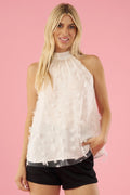 GLAM BLOUSE S/L OFF WH219664