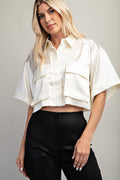 GLAM BLOUSE  S/S CREAM222924