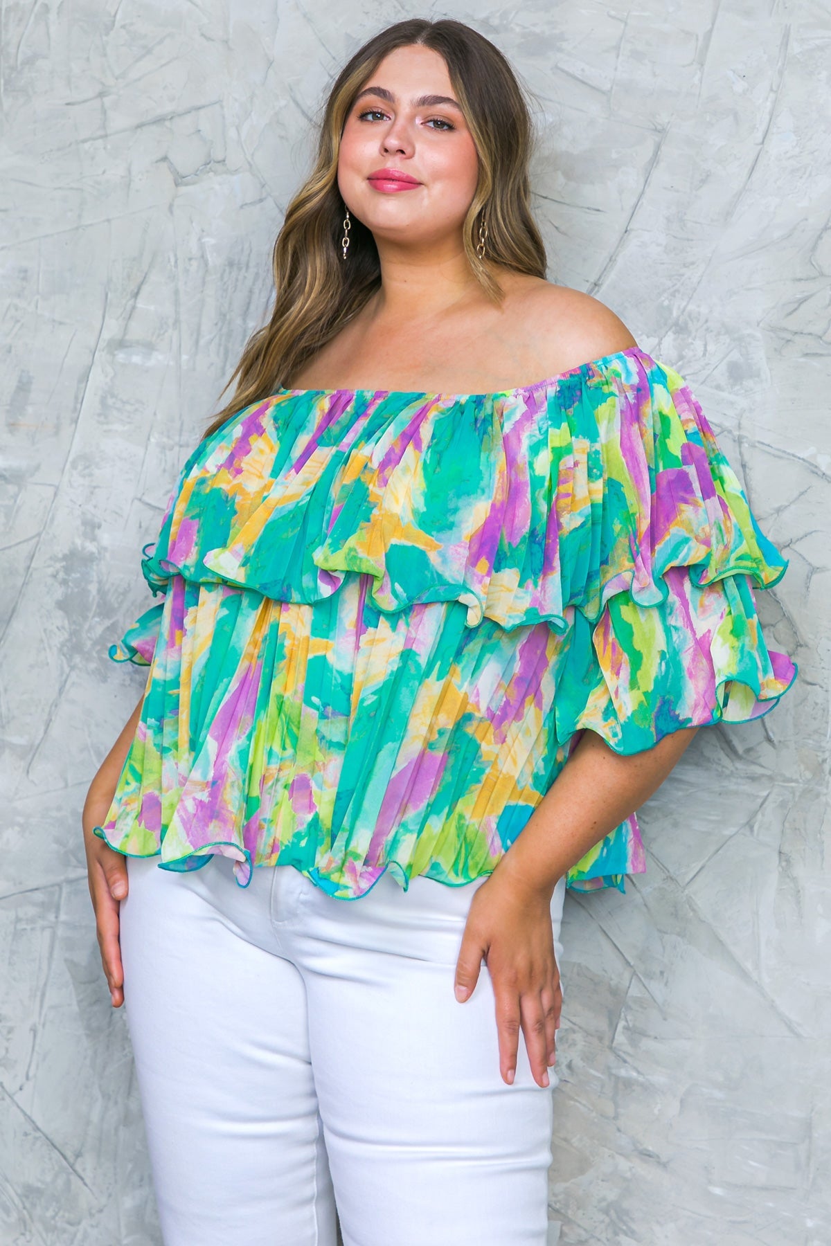 TOMATE BLOUSE L/S TEAL PP223927