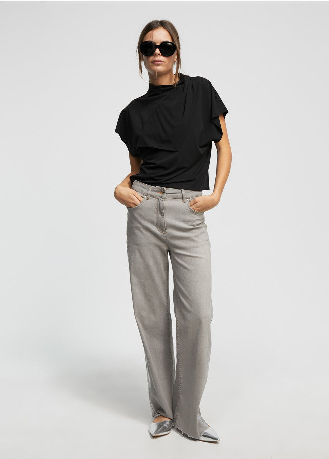 LOLA HIGH NECK TOP BLK226105