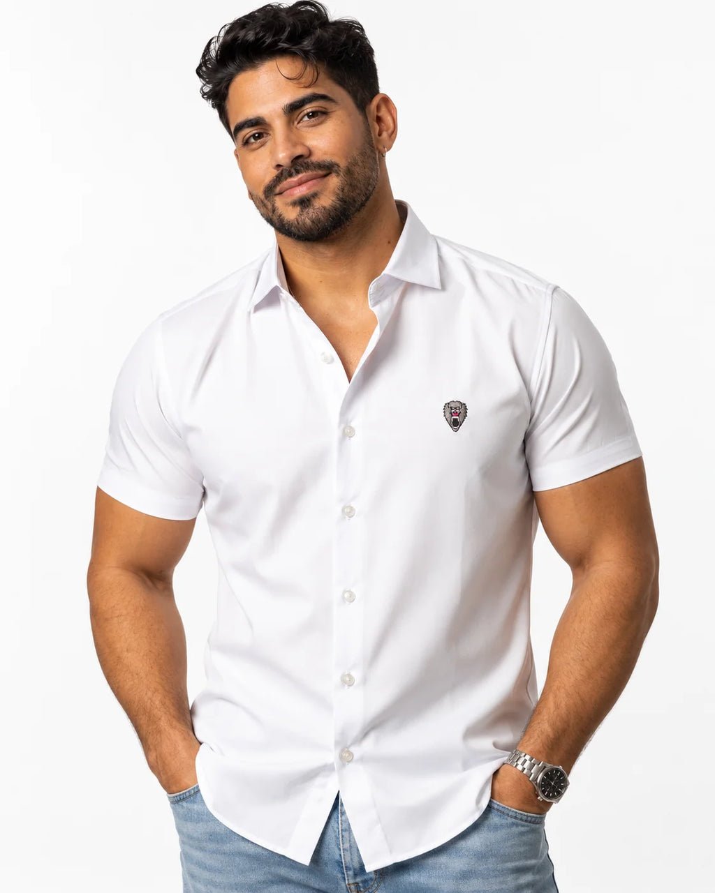 M.CHUCK SHIRT S/S WHITE