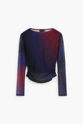 DESIGUAL - Camiseta drapeada tul