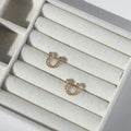 DOUBLE PIERCING DIMOND STUDS