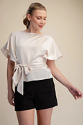 Glam Bell Sleeve Tie Top