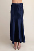 Glam Mermaid Satin Midi Skirt