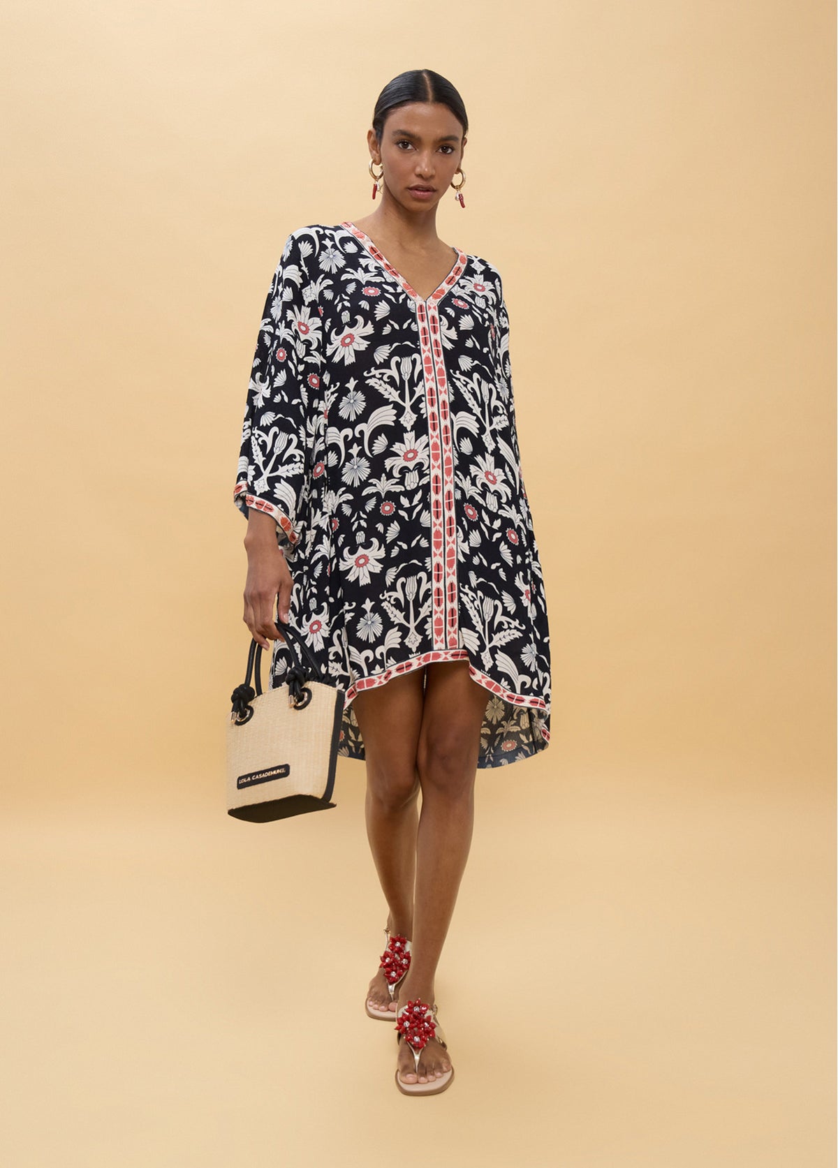 LOLA BLACK PRINT DRESS