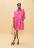 LOLA FUSCIA PALM DRESS