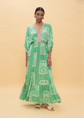 LOLA THAI PRINT LONG DRESS