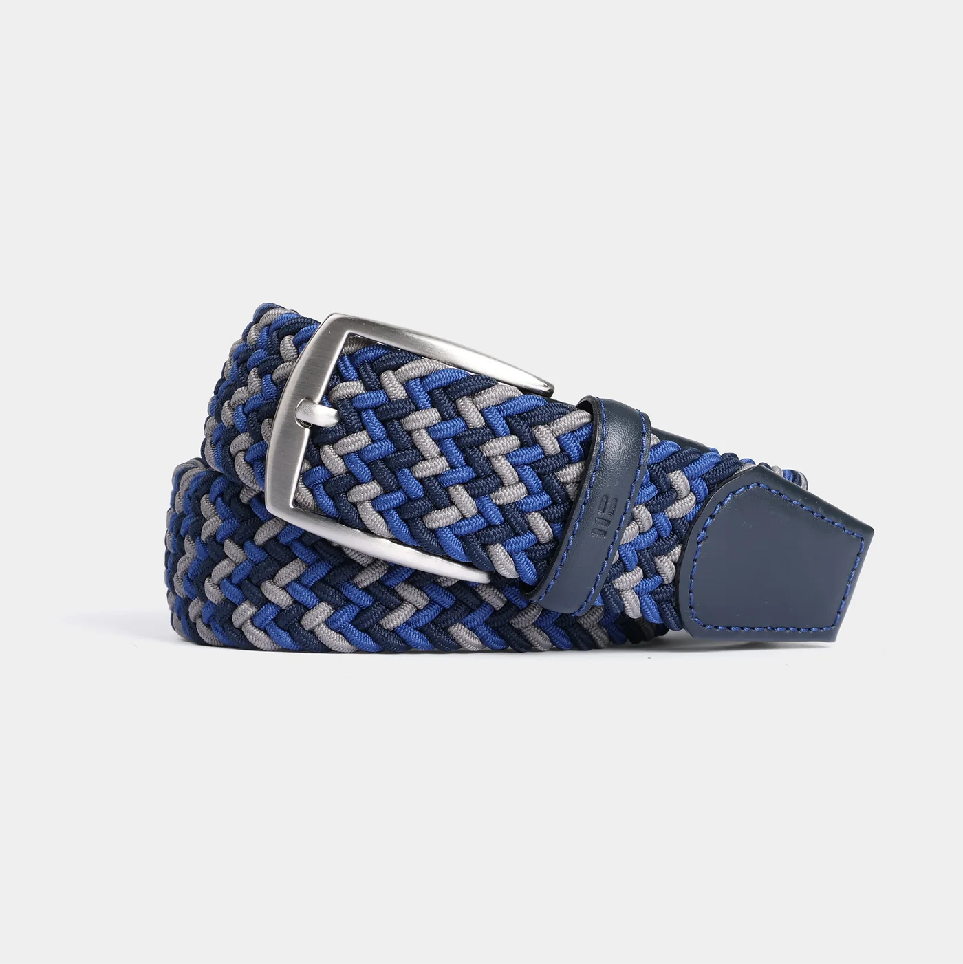 Braided Belt - Multi Grey Blue