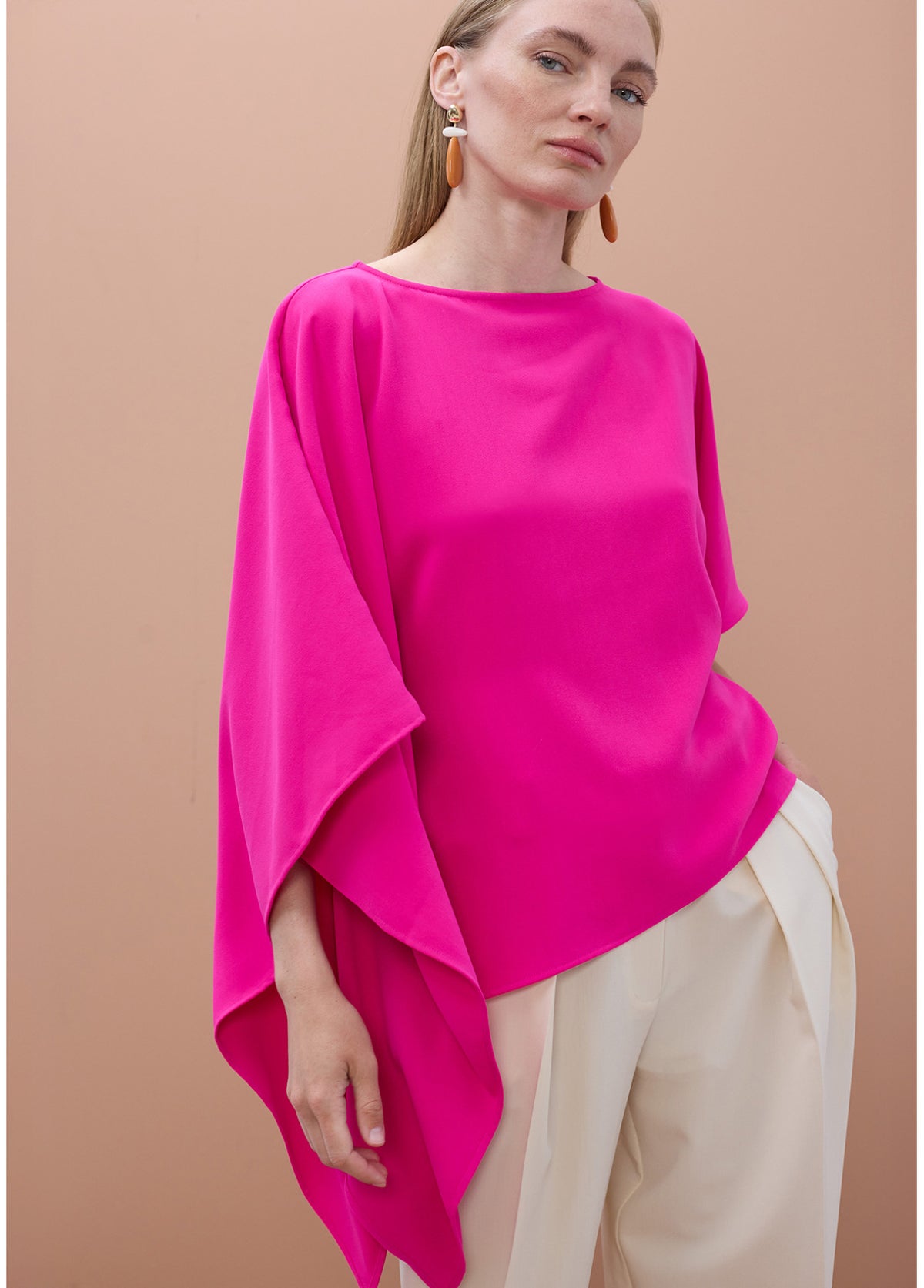 LOLA CAPE FUSCIA SHIRT