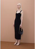 LOLA LONG ROSE BLACK DRESS