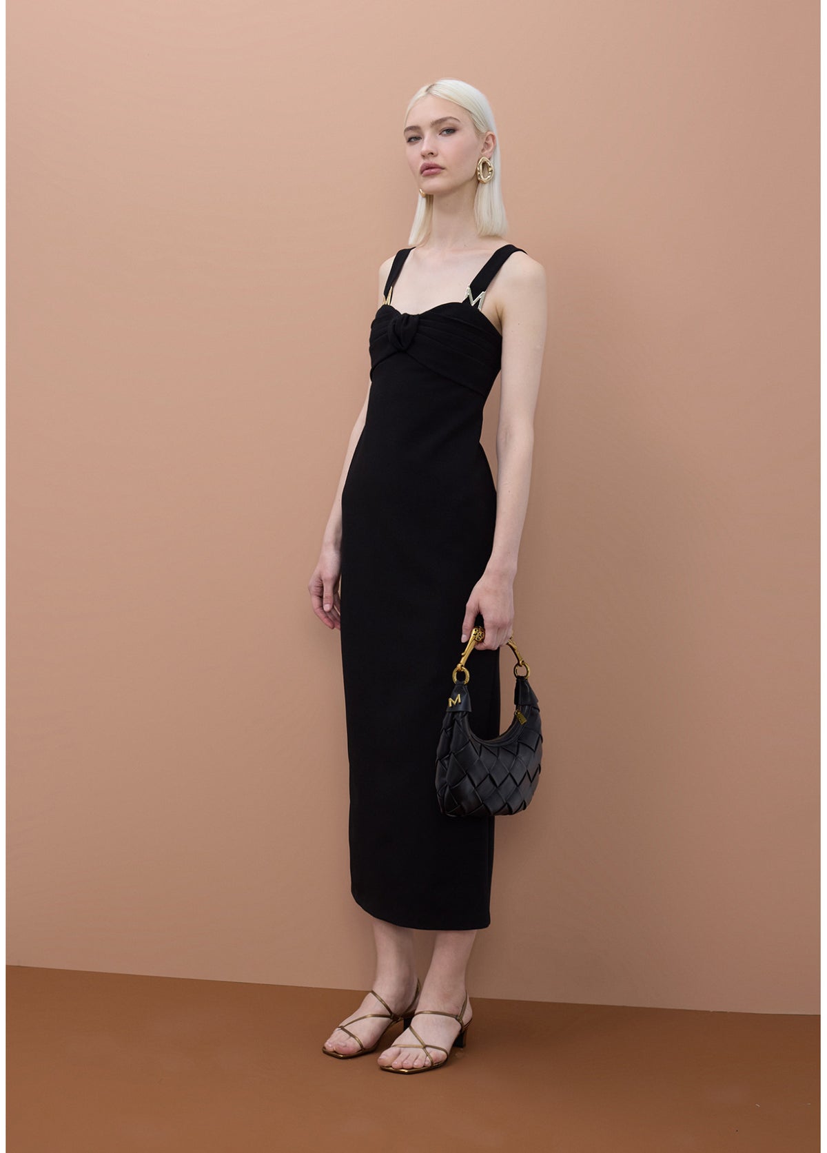 LOLA LONG ROSE BLACK DRESS