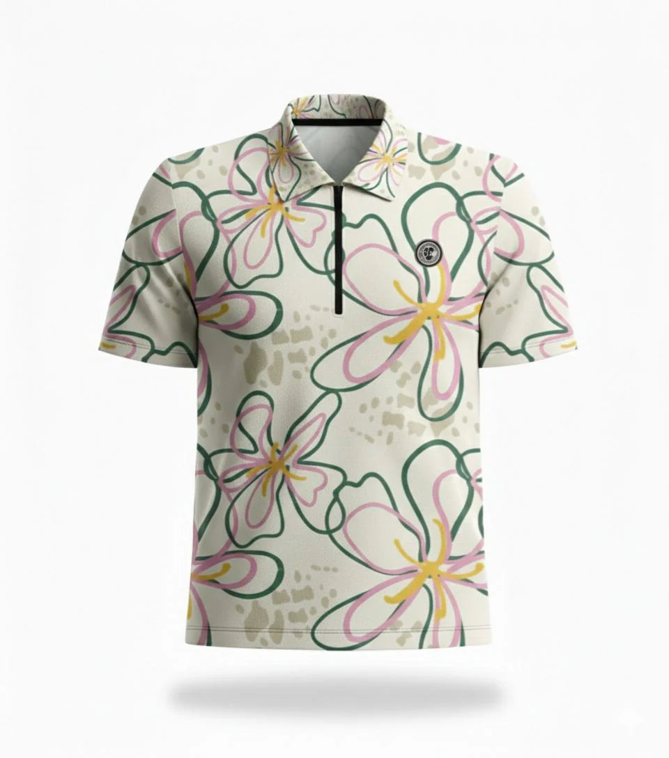 MAD ROSES PLAIN POLO ZIPP